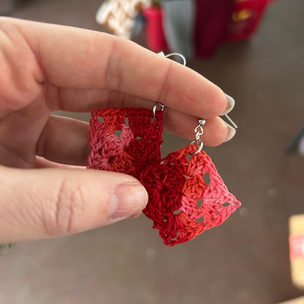 Crochet earrings - Picture 2 of 2
